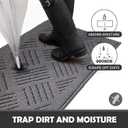 Door Mat Indoor Doormat,Front Back Door Mats Non Slip Entrance Rugs Rubber Backing,Inside Doormats for Entryway Low-Profile, Absorbent Resist Dirt Floor Mats Washable,20"x32"Grey (1'8" x 2'8" (Runner))