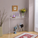 Clear Acrylic Console Table,34" L x 10" W x 28" H, U-Shape Modern Transparent Entryway Table, 110 LBS Weight Capacity, No Assembly Required - for Foyer, Living Room, Sofa Side (1 Tier)