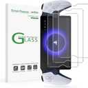 amFilm 3 Pack Tempered Glass Screen Protector for PlayStation Portal Remote Player 8 inch - PlayStation 5 with Easy Installation Kit, Transparent Ultra HD, Anti-Scratch, Anti-Fingerprint