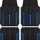 Skechers Car Floor Mats,Heavy Duty Rubber Car Mats Full Set,All Weather Floor Mats,Waterproof Trim to Fit Universal Floor Liner Car Accessories,Automotive Floor Mats for Cars Trucks SUV,Blue
