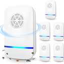 FTOTL Ultrasonic Pest Repeller 6 Pack – 2025 Upgrade with Night Light, Indoor Rodent & Insect Control for Mice, Roaches, Spiders, Safe for Children & Pets