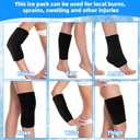 Hot & Cold Therapies Compression Sleeves Gel Ice Pack, Reusable Gel Cold Packs for Elbow, Calf, Ankle, Knee, Therapy Sprains, Arthritis, Elbow Pain, Tendonitis, Meniscus, ACL, MCL Pain Relief-Small