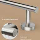 Brushed Grey Towel Bar, 22 Inch 304 Stainless Steel Towel Rack Bathroom, Towel Holder Brushed Grey Wall Mount, Total Length 24 Inch