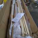 Merax Queen Size Bamboo Platform Bed, Mid-Century Modern Bed Frame with Tall Headboard, Solid Sustainable Bedframe Queen-Size, Wood Slat Support, No Box Spring Needed, Easy Assembly, Natural