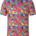 Mens Golf Shirts Funny Golf Polo Shirts for Men Moisture Wicking Quick Dry Athletic Casual Short Sleeve Shirts (XL)