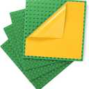 MIMAX Self-Adhesive Baseplates Compatible with DUPLO, Peel-and-Stick Baseplate for DIY Play Table or Wall - 4 Pack (10" x 10") (Green)