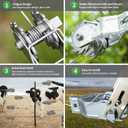 Electric Fence Wire Strainer, 20PCS Heavy Duty Inline Wire Tensioner, Wire Ratchet Tensioner for Electric Fence,& 1pcs Handle