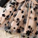 Nileafes Girl Knee-Length Dress Kids Long Sleeve Lace Casual Dresses, Size 3Y