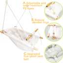 Baby Swing Outdoor Indoor for Infants to Toddlers, Portable Adjustable Baby Porch Swing with 5-Point Safety Belt, Kids Tree Hanging Chair Toys for Door Garden Backyard