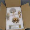 2 Pack Hardwired Wall Sconces, Modern Luxury Crystal Wall Light Fixture, French Gold Electroplated Wall Mounted Lamp, Classic G9 Bulb Walls Lighting for Bedroom, Living Room, HallwayBulb Included