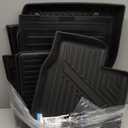 ANBINGO Floor Mats & SeatBack Cargo Liner / CX90 2024-2025 8 Passenger / 2nd Row with Bench Seat / (60/40 Velcro Tape Fixed Backmats) TPE 3 Rows Waterproof Car Mat