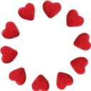 Heart Shape Felt Wool Beads Balls Pom Pom Handmade DIY for Craft Dream Catcher Baby Mobile Pompom Home Decor Nursery Party Props (Red 30mm 10pcs)