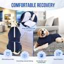 Lukovee Recovery Suit for Dogs, Zipper On Recovery Suit for Female Male Dog, Onesie Abdominal Wounds Cone E-Collar Alternative Prevent Licking Spay Recovery Suit (XL, DBL)
