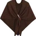 Cucuchy Style Women's Shawl Wraps Winter Open Front Knitted Poncho Sweater Scarf