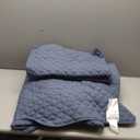 HORIMOTE HOME Quilt Set Queen Size Denim Blue, Classic Geometric Spots Stitched Pattern, Pre-Washed Microfiber Coverlet Ultra Soft Lightweight Quilted Bedspread for All Season, 3 Pieces