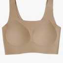 Women's Seamless Invisible Bra - Lightweight Push-Up Underwear for Summer, No Steel Ring, 3/4 Cup, Adjustable Back Support 2XL