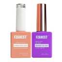 FZANEST Hema Tpo-Free Rubber Builder Gel Base Coat and Diamond Top Coat Gel Nail Polish Set Long Lasting Ultra Shine Top and Base for Nail Strengthener Extension Protection Repair Building Aprex