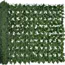 Artificial Ivy Privacy Fence Screen, 128 "x 48" (43 Sqft) Anti-Ultraviolet Artificial Hedge Grass Wall, Used for Indoor and Outdoor Green Background, Garden Greening Decoration