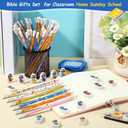 Yexiya 96 Pcs Easter Christian Bible Verse Pencils Bulk Include 48 Bible Verses Pencils 48 Religious Jesus Erasers Inspirational Christian Church Gifts for Sunday School Church Easter Party