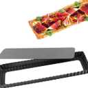 Rectangular Tart Pan 14 Inch Nonstick Quiche Pie Pan with Removable Bottom Tart Pan for Pies, Quiche Bakeware, Cheese Cakes, Desserts