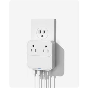 USB C Charger Block,Slim Flat Wall Charger Plug with 2 Outlet Ports,Multi USB C Charging Power Adapter for Home Travel Office School (20W)