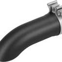 A-KARCK Turn Down Exhaust Tip 2.25" Inlet, Stainless Steel Universal Diesel Exhaust Tailpipe Tips with Clamp for 2.25" Inlet & Outlet, 9" Overall Length, Polished (Black)