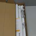 Closet Rods for Hanging Clothes, 17 to 84 Inch Heavy Duty Stepless Adjustable Closet Hanging Rod, 1.3 Inch Diameter Metal Closet Rod for Wardrobes Laundry Bedroom RV, Matte White, 17-84IN