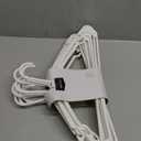 Amazon Basics Plastic Clothes Hangers, Adult Size, White, Pack of 15