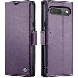 QLTYPRI Wallet Case for Google Pixel 9/9 Pro/10/10 Pro, Premium PU Leather Magnetic Flip Folio Case with RFID Blocking Credit Card Slots Kickstand Shockproof Protective Phone Cover - Purple