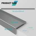 10Pack Tile Edge Trim,53''x0.4'' Peel and Stick Aluminum Backsplash Trim,Self Adhesive Decorative Marble Tile Liner,Matte Gray, 10 PCS *