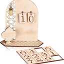Ramadan Advent Calendars Wooden Eid Mubarak Countdown Calendar Gold Tracker Date Gift for Kids Arabic Muslim Islamic Holiday Table Home Decorations 2026