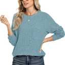 Motarto Lightweight Sweaters for Women Tunic Ribbed Tops Pull Over Casual Long Sleeve Shirts Plus Size Top for Daily Wear (X-Large)