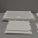 POBOMULI Narrow Bathroom Storage Cabinet, 5Tier Slim Bathroom Organizers with Door and Open Shelf for Toilet Bathroom Small Spaces (7.9" D x 9.8" W x 31.5" H)