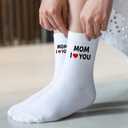 Mothers Day Gifts for Mom from Daughter Son Kids, Mother’s Day Gifts, Birthday Christmas Thanksgiving Gift Ideas for Mom, Thanksgiving Gift Ideas for Mother, Funny Socks Gift (White)