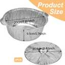 72 Oz Disposable Aluminum Pot, Disposable Pots With Lids Oven-Ready, Aluminum Pot Stove Compatible Baking Foil Pan Tinfoil Camping Pot Camping Heating Cooking 5 PCS