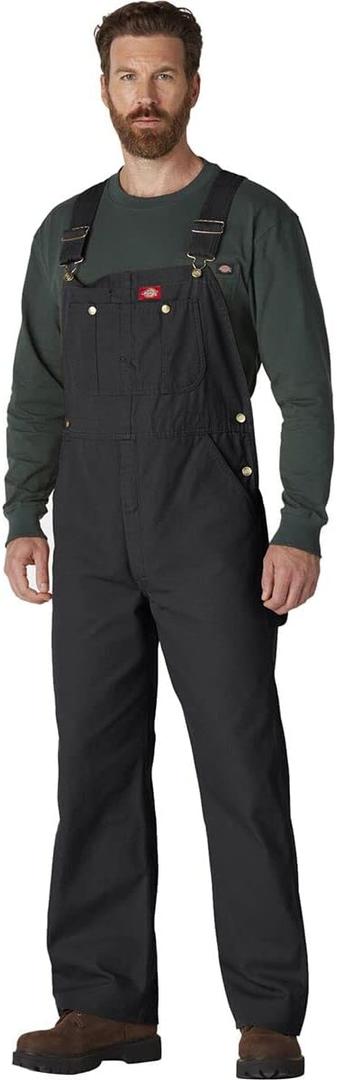 Dickies Men's Bib Overall, Rinsed Black
(48W x 30L)