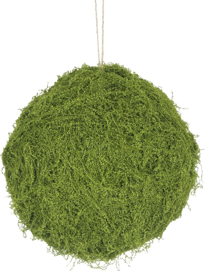 Fake Moss Balls Decorative Faux Moss Balls 8" Artificial Balls for Outdoors Large Green Hanging Balls Bowl Fillers for Centerpiece Balls Home Party Wedding Decor