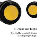 Eagle Eye LED 18mm 12V 9W High Power Car Motorcycle Daytime Running DRL Bumper Fog Light Backup Light Clearance Marker Lights Waterproof-10pcs,Amber