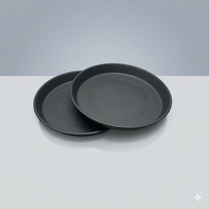 15 Inch Plant Saucer, Black Plant Plates to Catch Water, Pebble Tray for Plant Humidity, Flower Pot Saucers for Indoor and Outdoor Garden(2PCS)