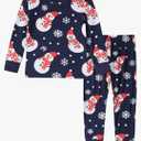 Kids 2-Piece Soft Bamboo Viscose Clothing Set, Long Sleeve Top & Pants, Everyday Outfit for Toddler Boys & Girls, Size M