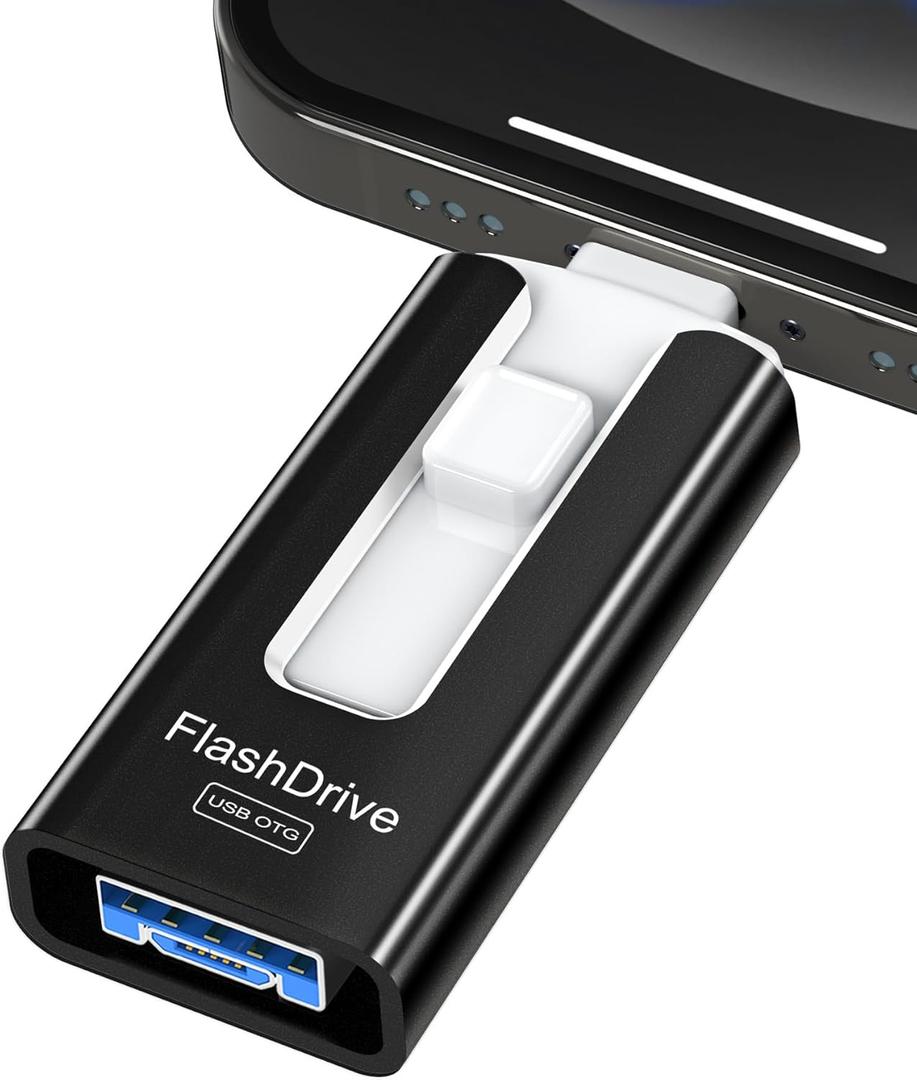 USB Flash Drive 512GB, Photo Stick Memory External Data Storage Thumb Drive Compatible for Phone, Pad, Android, PC and More Devices (Black)