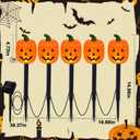 BRIGHTDECK Halloween Pumpkin Stake Lights, Set of 10 Decorative Solar Pumpkin Lights, Waterproof Halloween Decorations for Outdoor Garden and Yard