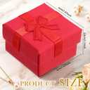 Bucherry 72 Pcs Ring Boxes Bulk Cardboard Jewelry Gift Box with Ribbon Bow Small Gift Wrapping Case for Wedding Earring Necklace Display(Red)