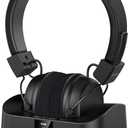 BESIGN BTH02 Wireless Headphones for TV Watching with Bluetooth Transmitter Charging Dock, TV Headphones Wireless for Seniors, Bluetooth Headsets, 100ft Range No Audio Delay