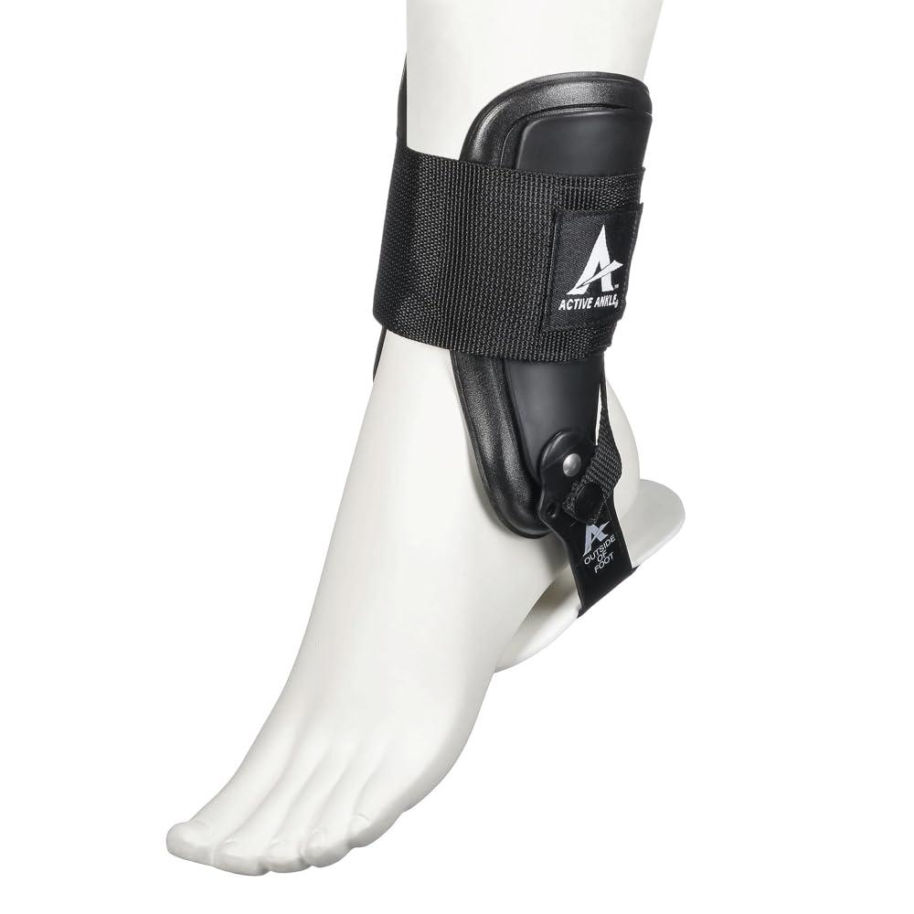 Active Ankle T2 Ankle Brace, Black Ankle Support for Men & Women, Ankle Braces for Sprains, Stability, Volleyball, Cheerleading, Medium