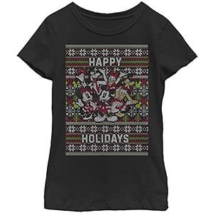 Disney Characters Mickey Six Sweater Girl's Solid Crew Tee, XS