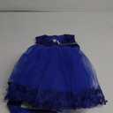 2-10T Big Little Girl Ball Gown Short Lace Flower Tulle Prom Dresses for Wedding Party Evening Dance (Royal Blue)