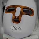 Red Light Therapy Mask for Face & Neck, LED Face Light Therapy,USB C Rechargeable,Infrared Mask for Home Working Travel Yoga (White Gold)