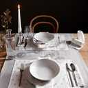 MY DRAP Formal Designer Collection Luncheon Napkins (12 Napkins, Silver Stars)