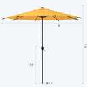 Abba Patio 9FT Lyon Outdoor Patio Umbrella Outdoor Table Umbrella with Crank Market Umbrella 8 Sturdy Ribs UV Protection Waterproof and Push Button Tilt for Garden Deck Backyard Pool,Yellow